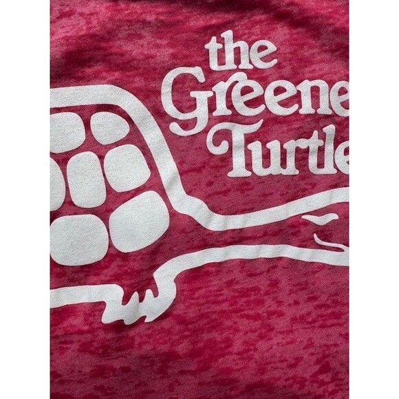 THE GREENE TURTLE Ocean City Maryland Pink V Neck T Shirt‎ Womens Next Level MED - Picture 2 of 10
